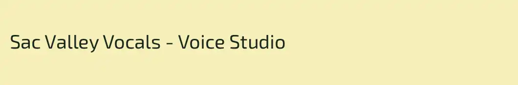 Sac Valley Vocals - Voice Studio